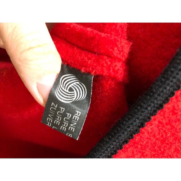 Vintage Elegance Seiler Norwegian Red Felted 100% Wool Jacket Size 116cm 6Y - Picture 10 of 12